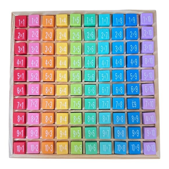 Wooden Montessori Multiplication Board Game Toy Educational Math Table - Picture 5 of 5